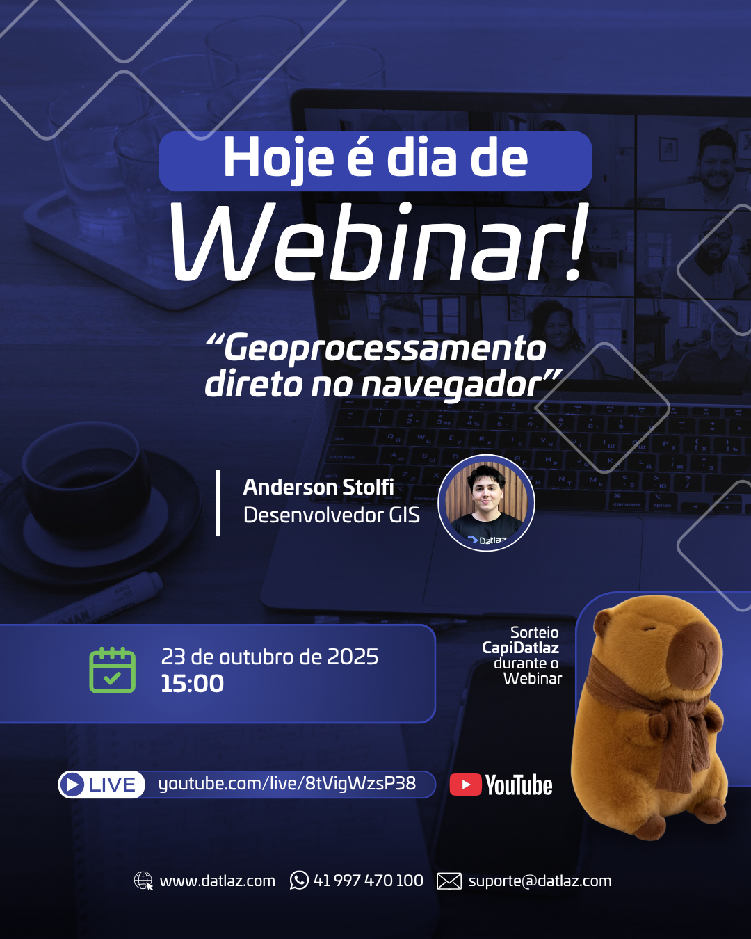 É hoje, dia de Webinar na Datlaz!